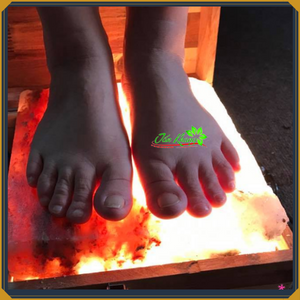 Đèn đá muối Himalaya (pakistan) massage chân (mặt phẳng)